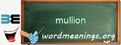 WordMeaning blackboard for mullion